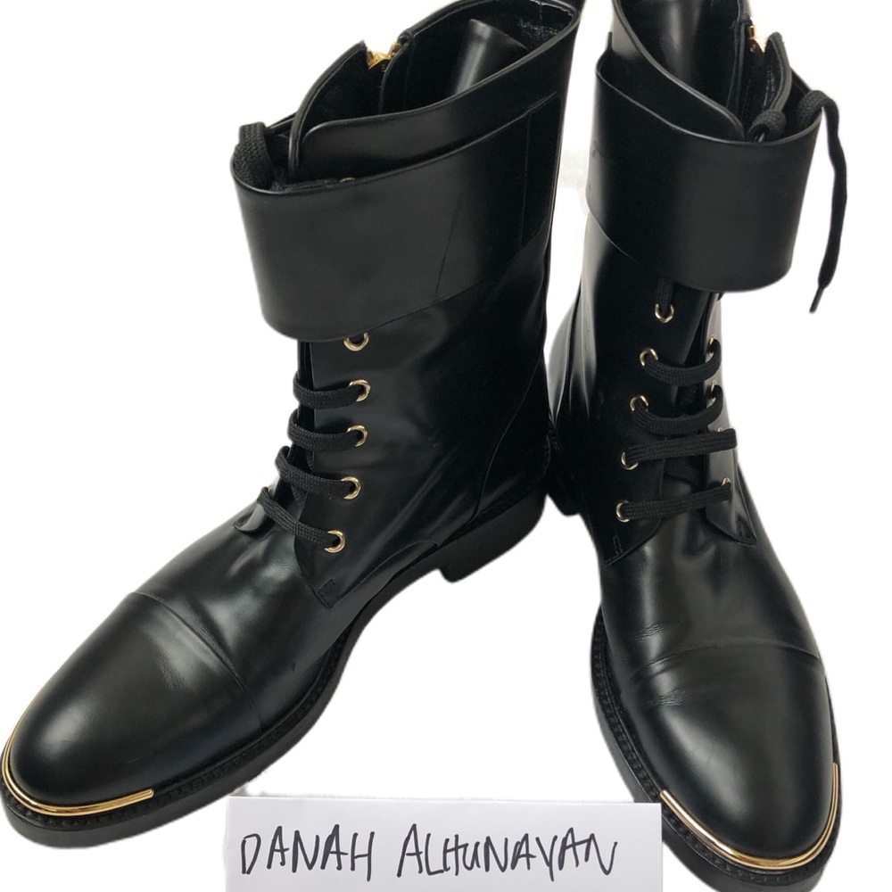 Louis Vuitton Black Combat & Moto Boots 38.5